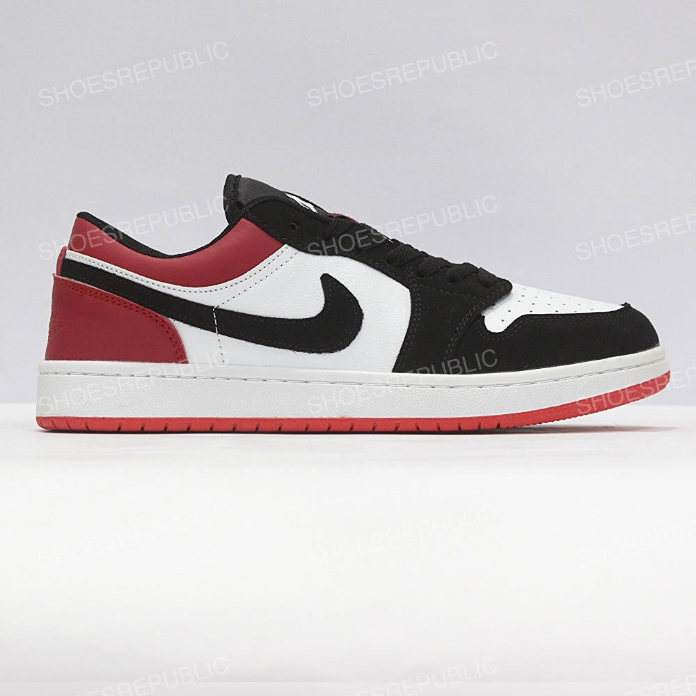 Air Jordan 1 Low Black Toe - Classic Black & Red - ShoesRepublic 