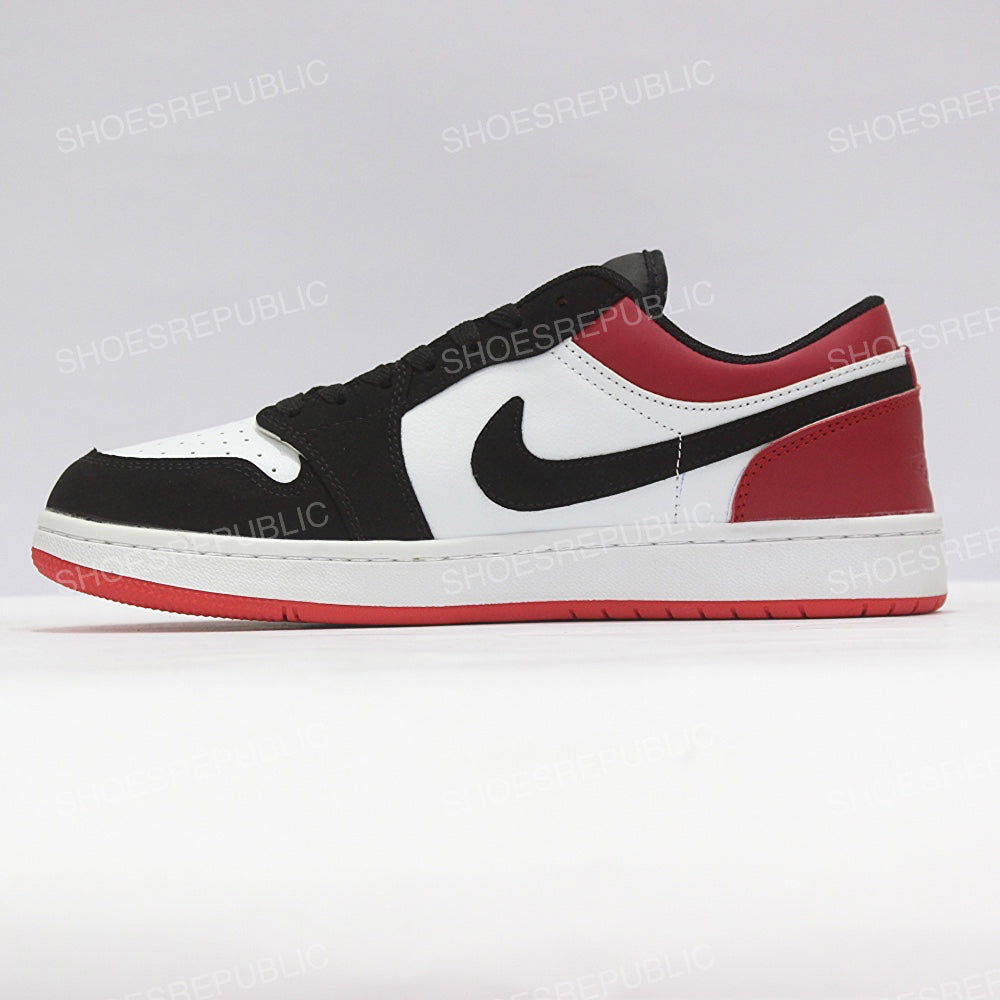 Air Jordan 1 Low Black Toe - Classic Black & Red - ShoesRepublic 