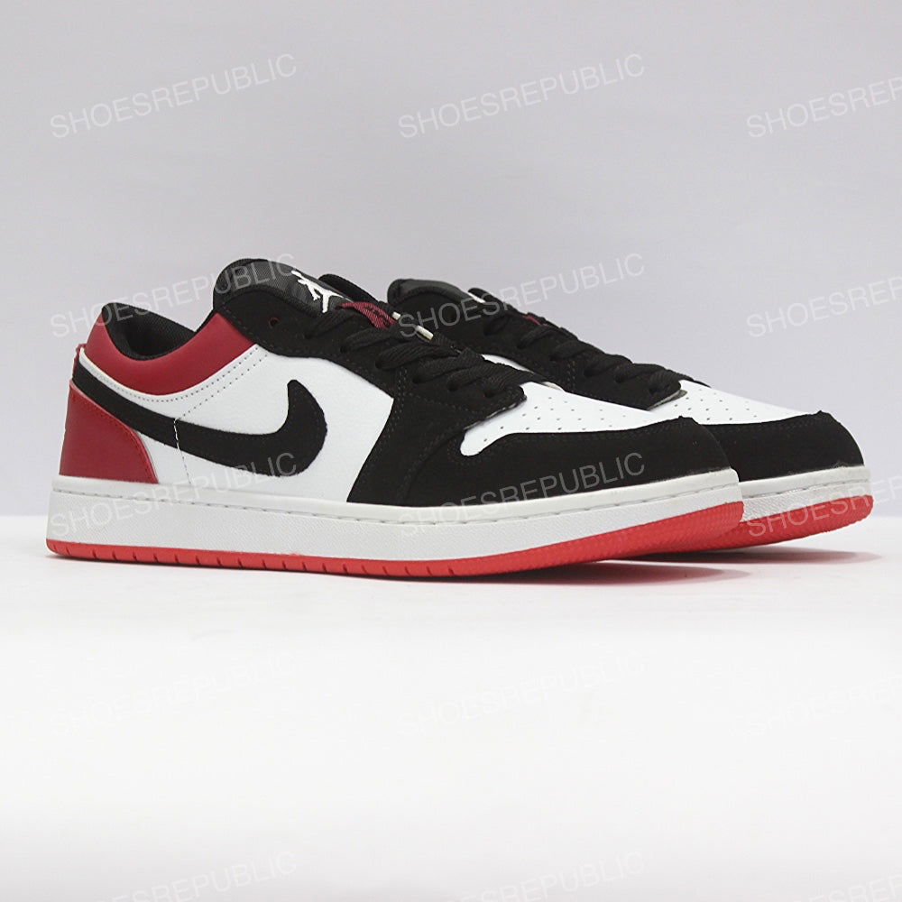 Air Jordan 1 Low Black Toe - Classic Black & Red - ShoesRepublic 