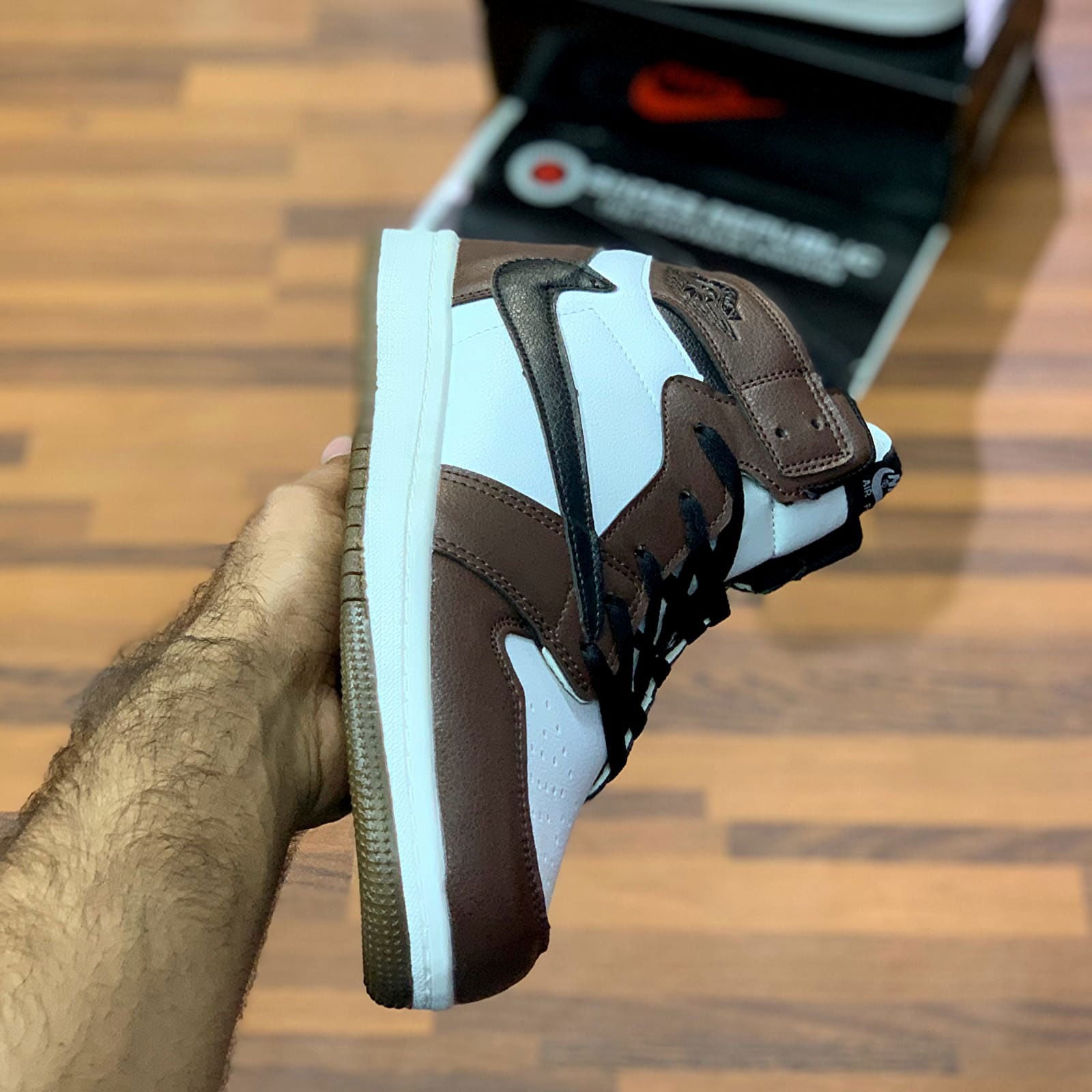 Aj-1s Hiightopps "Chocolate Brown" - ShoesRepublic 