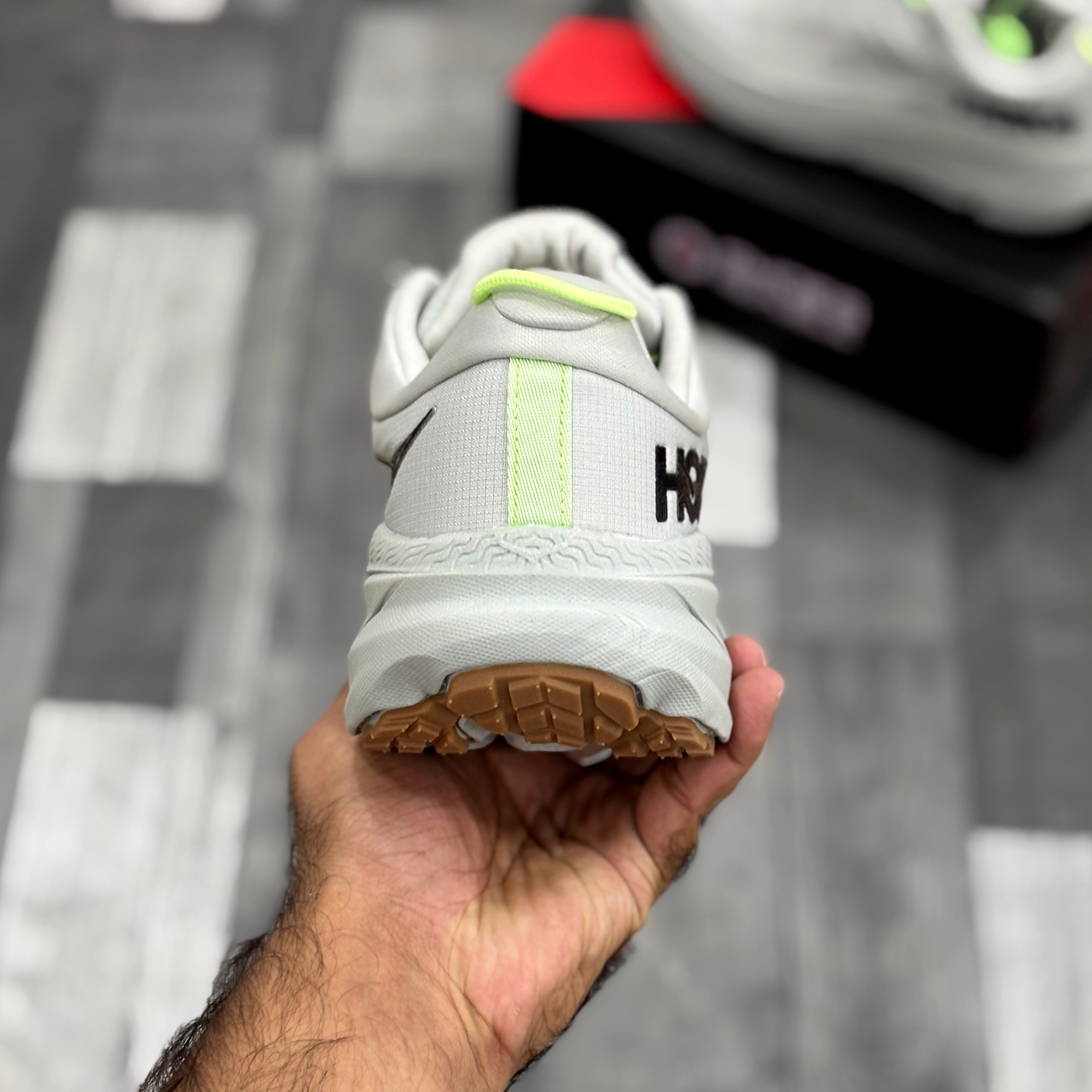 Hoka Transport (Harbor Mist Lime Glow)