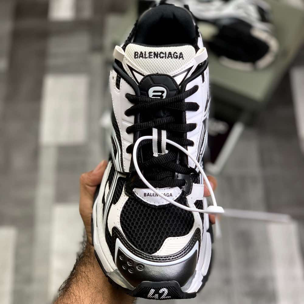 Ballenciiaga Runner (Black White)Top Premium Batch - ShoesRepublic 