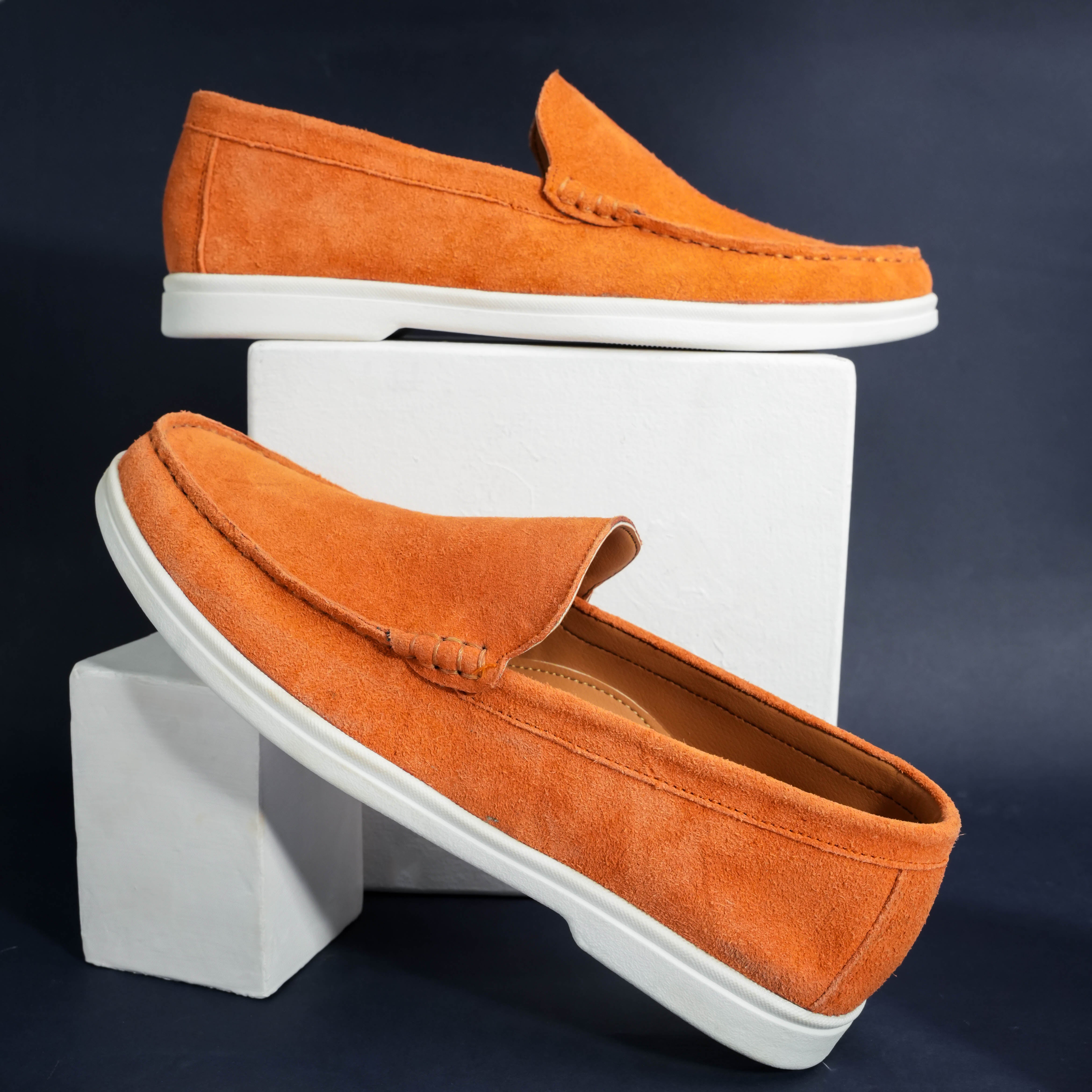 Suede Loafer Cosmic Flame- 100% Pure Suede Leather