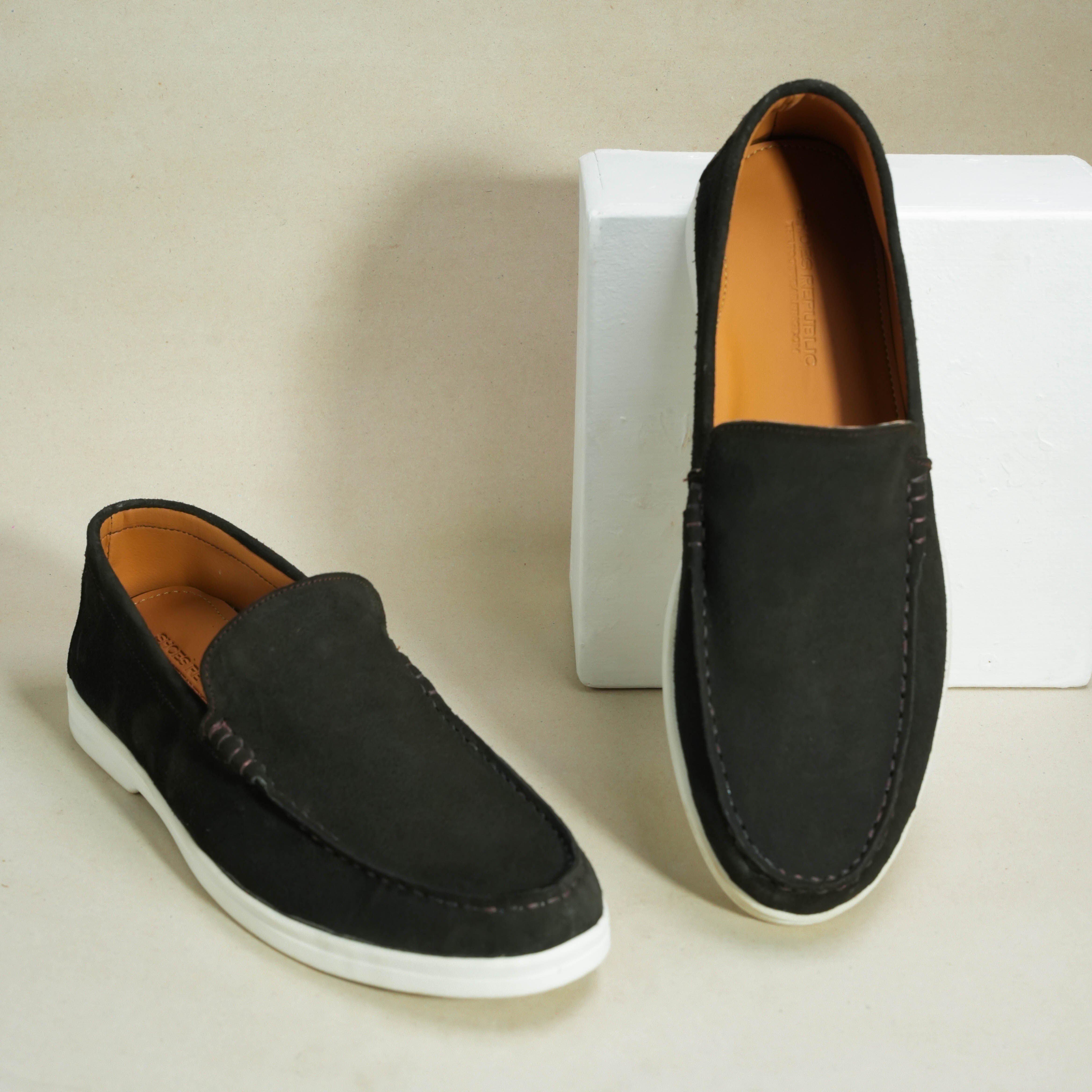 Suede Loafer Dark Cocoa- 100% Pure Suede Leather