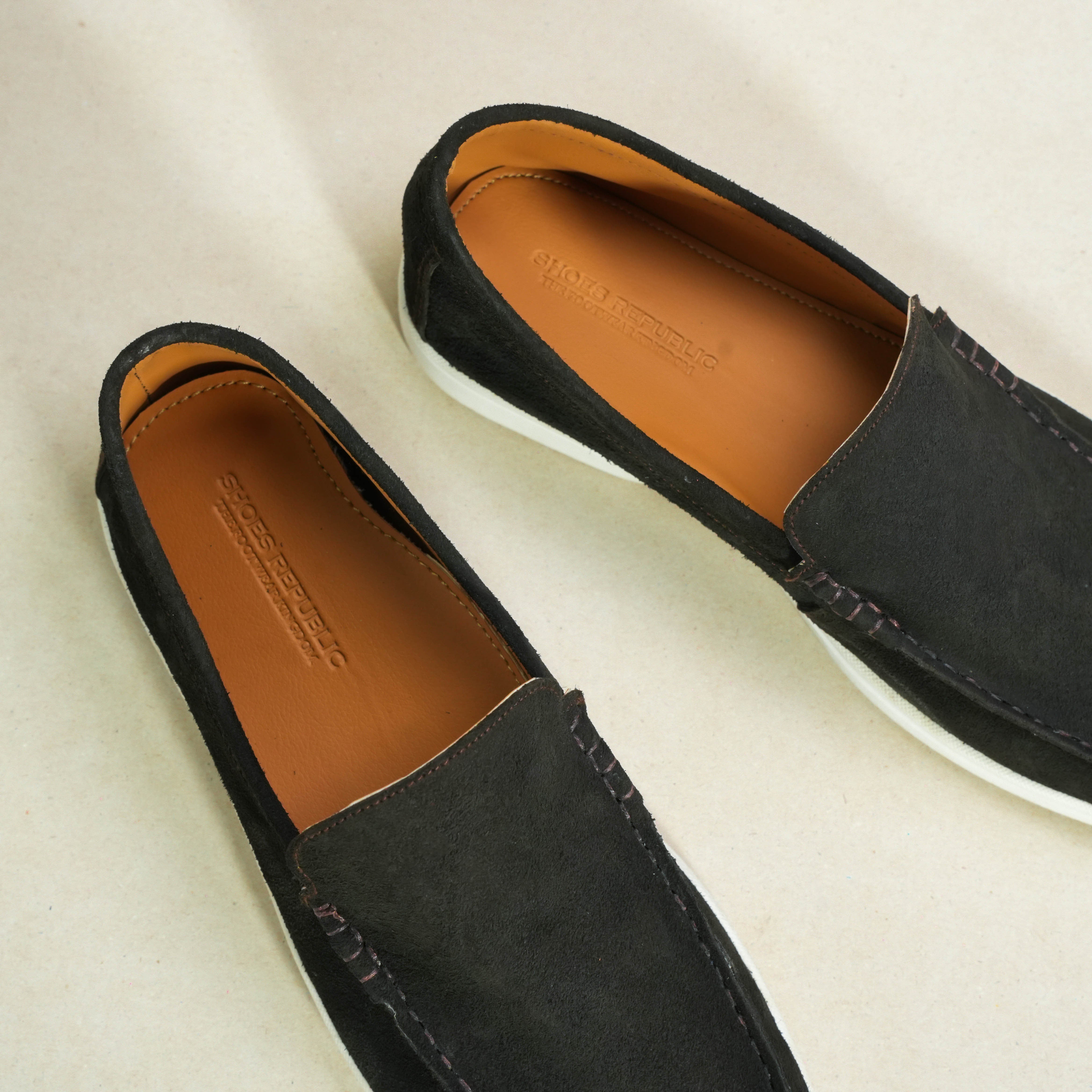 Suede Loafer Dark Cocoa- 100% Pure Suede Leather