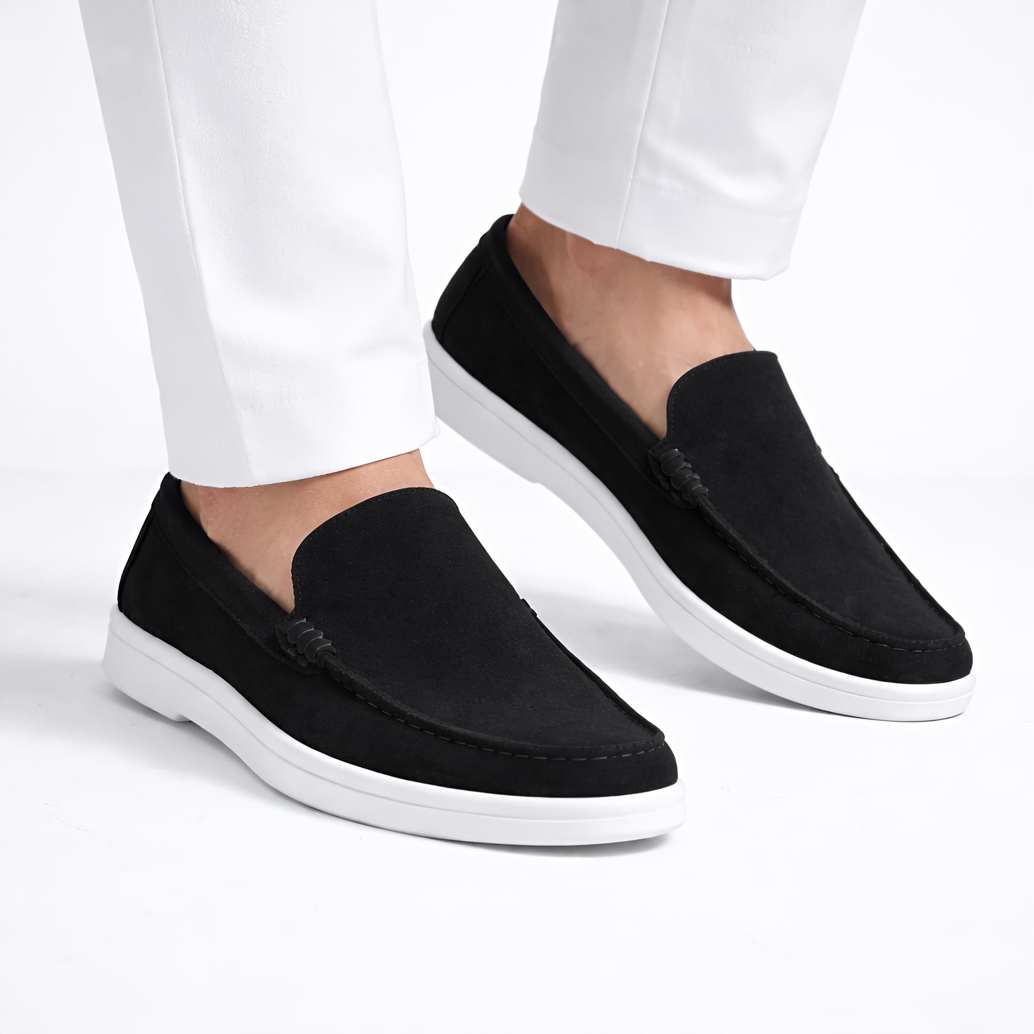 Suede Loafer Black- 100% Pure Suede Leather