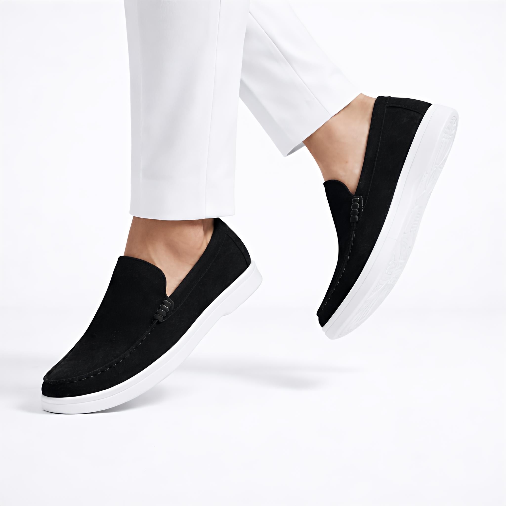 Suede Loafer Black- 100% Pure Suede Leather