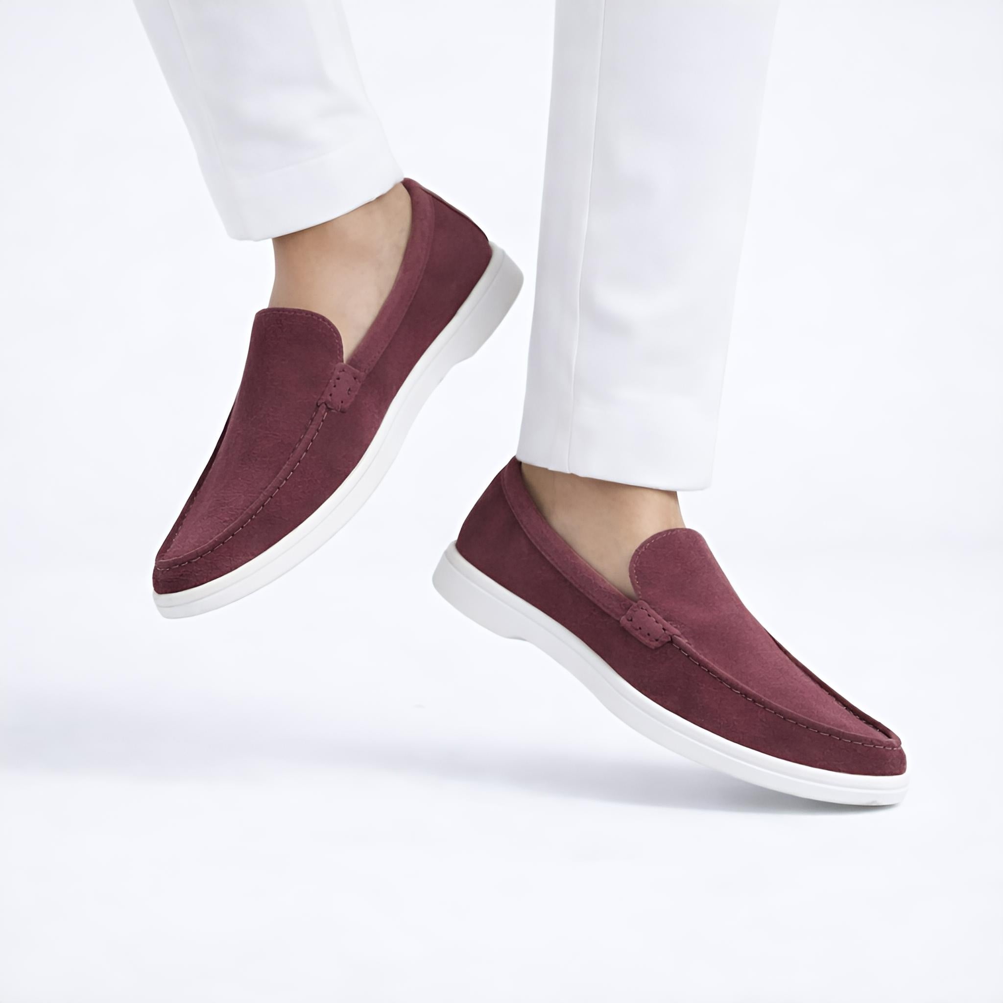 Monaco Suede Loafer ( Vintage Mauve ) - 100% Pure Suede Leather