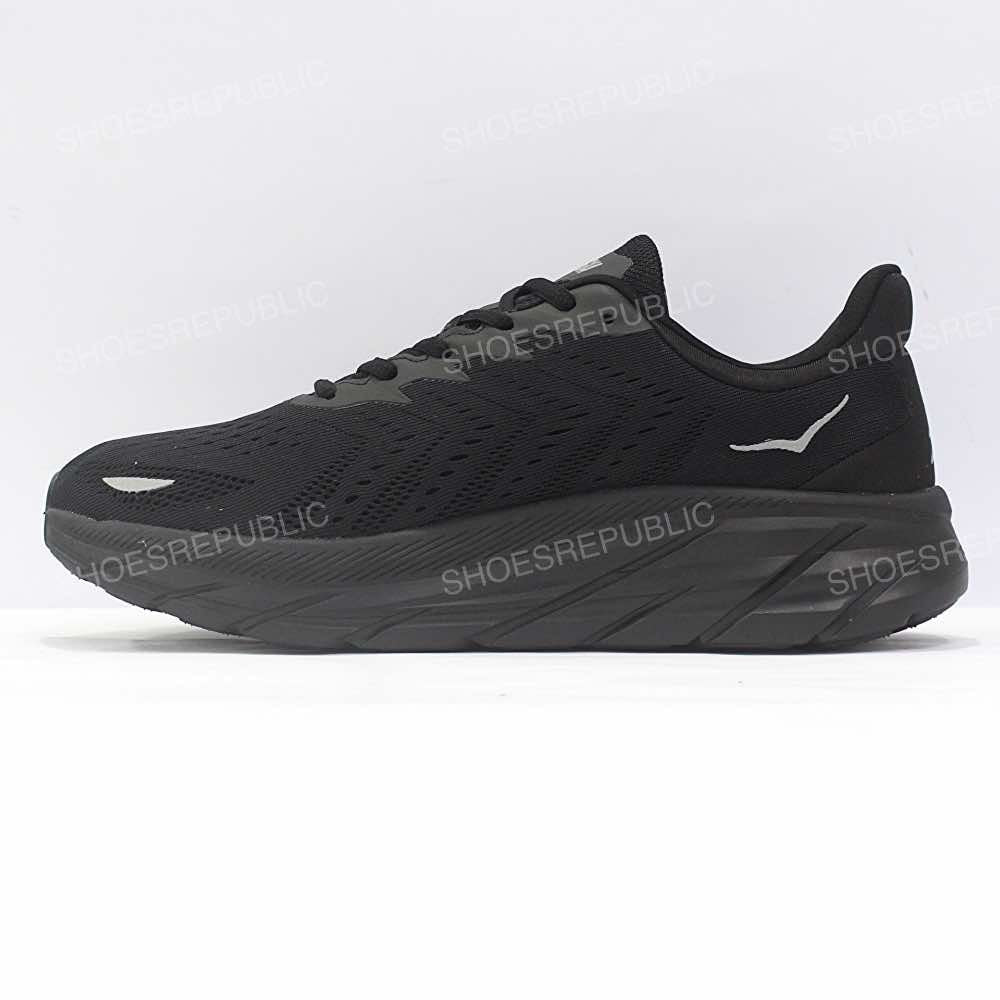 Hoka Clifton 8 Triple Black - All-Black Running Shoes - ShoesRepublic 