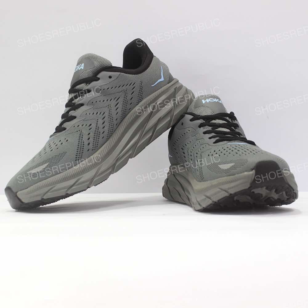 Hoka Clifton 8 Wolf Grey - Unisex Running Shoes - ShoesRepublic 