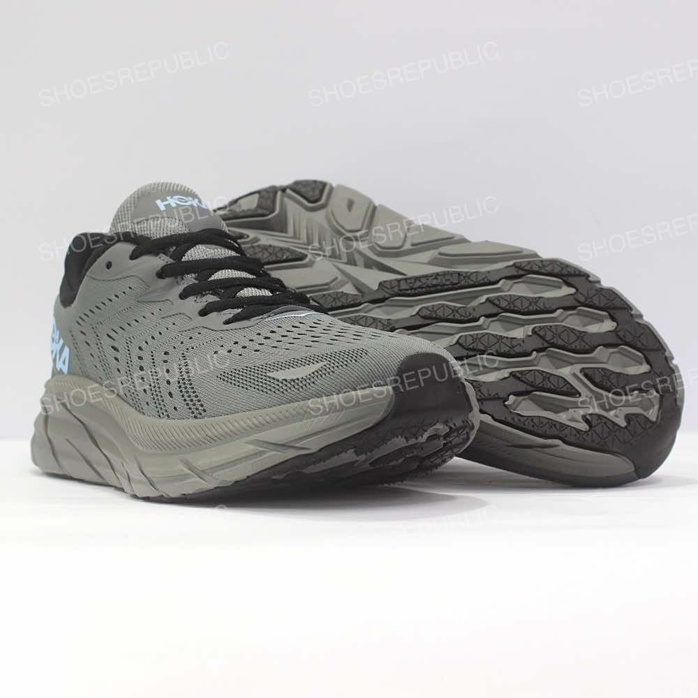 Hoka Clifton 8 Wolf Grey - Unisex Running Shoes - ShoesRepublic 