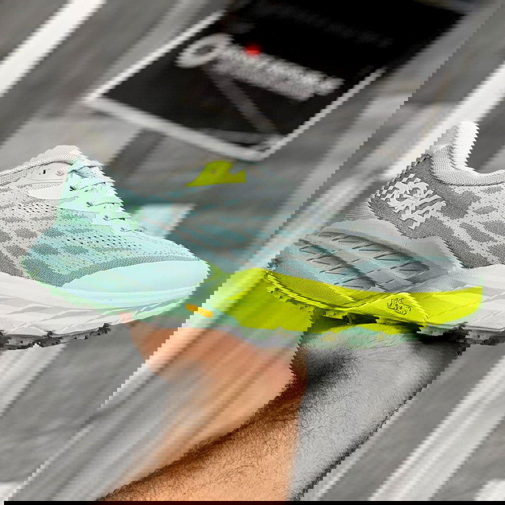 Hoka SpeedGoat 5 (Light Grey Neon) - ShoesRepublic 