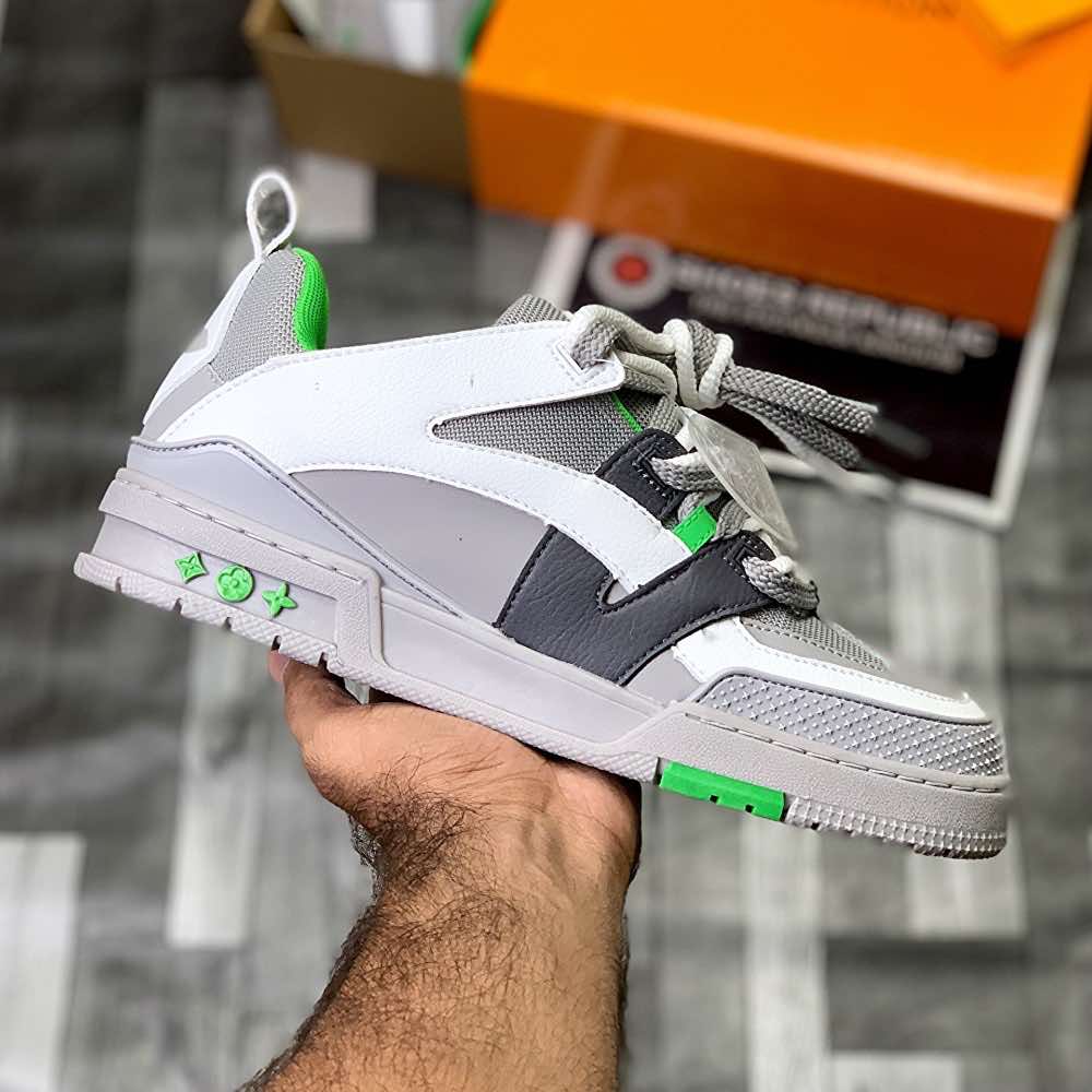 Lo-Vi Trainers (Grey Green) Top Premium Batch - ShoesRepublic 