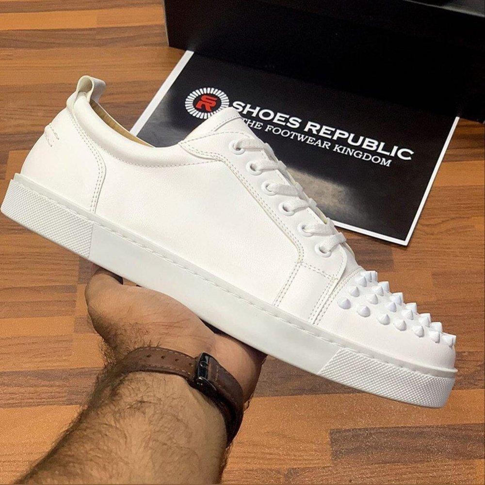 Loubbouttin Jrr Spiiked ”All White” - ShoesRepublic 