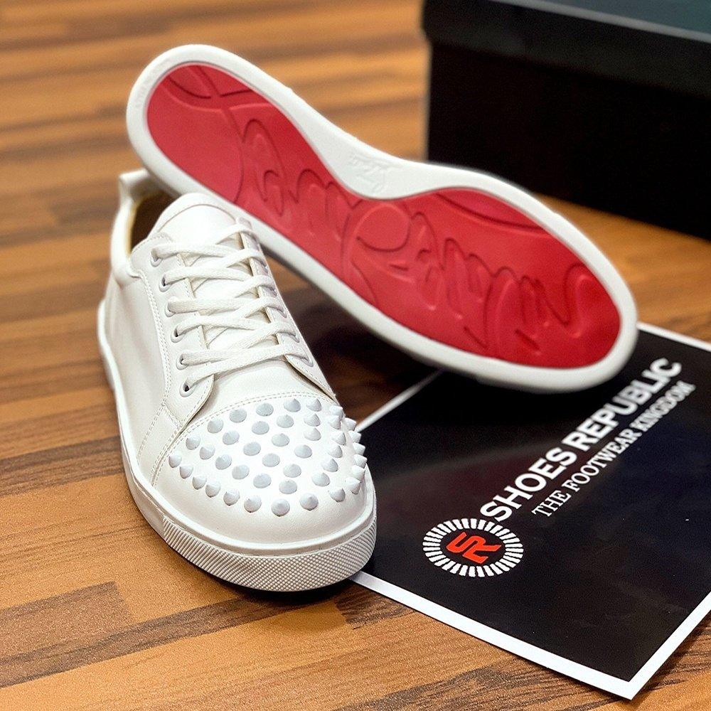 Loubbouttin Jrr Spiiked ”All White” - ShoesRepublic 