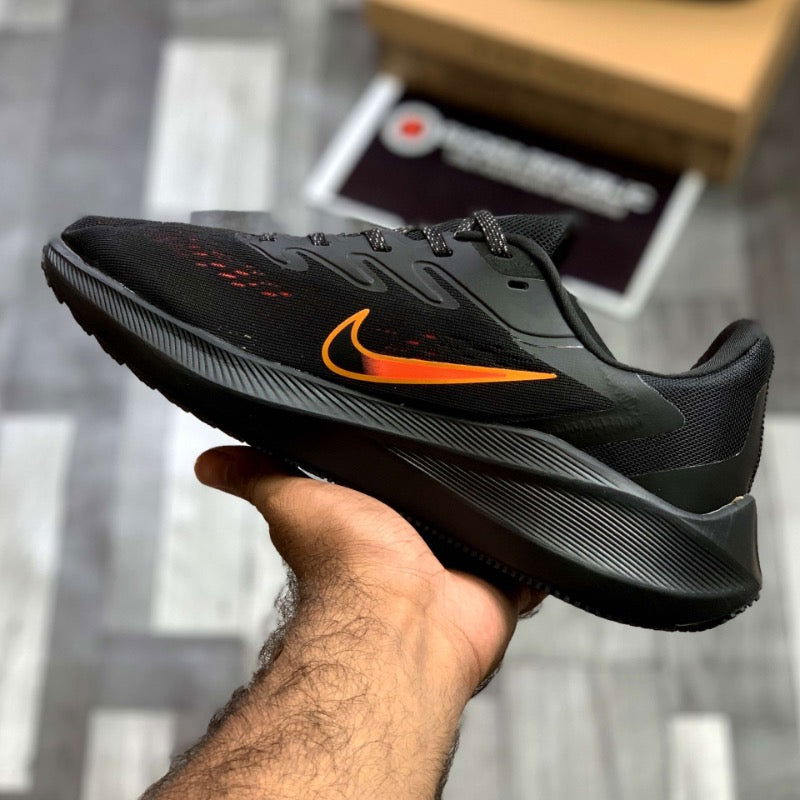 Nk Zooom Wiinfloo 7 (Black Orange) - ShoesRepublic 