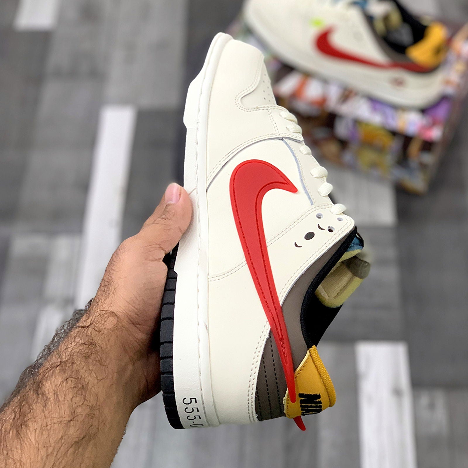 SBB Dunkks Low Sail Red Black X Ghostbusters - ShoesRepublic 