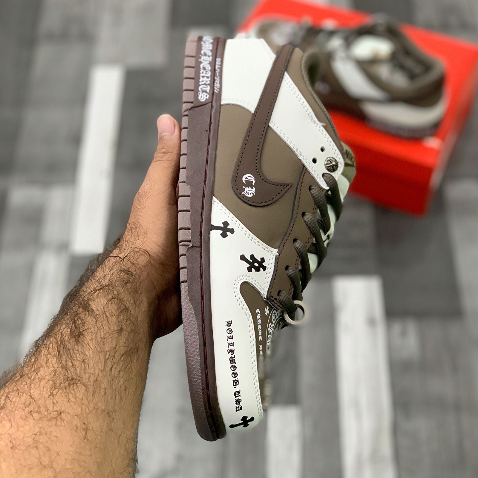 SBB Dunkks Low X Chrome Hearts - ShoesRepublic 