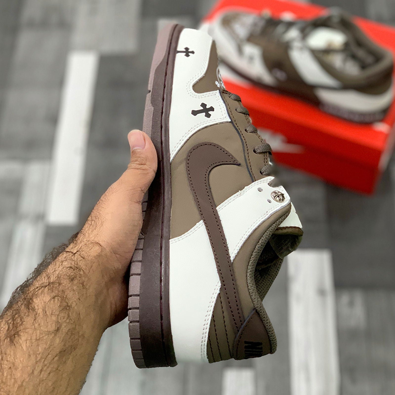 SBB Dunkks Low X Chrome Hearts - ShoesRepublic 