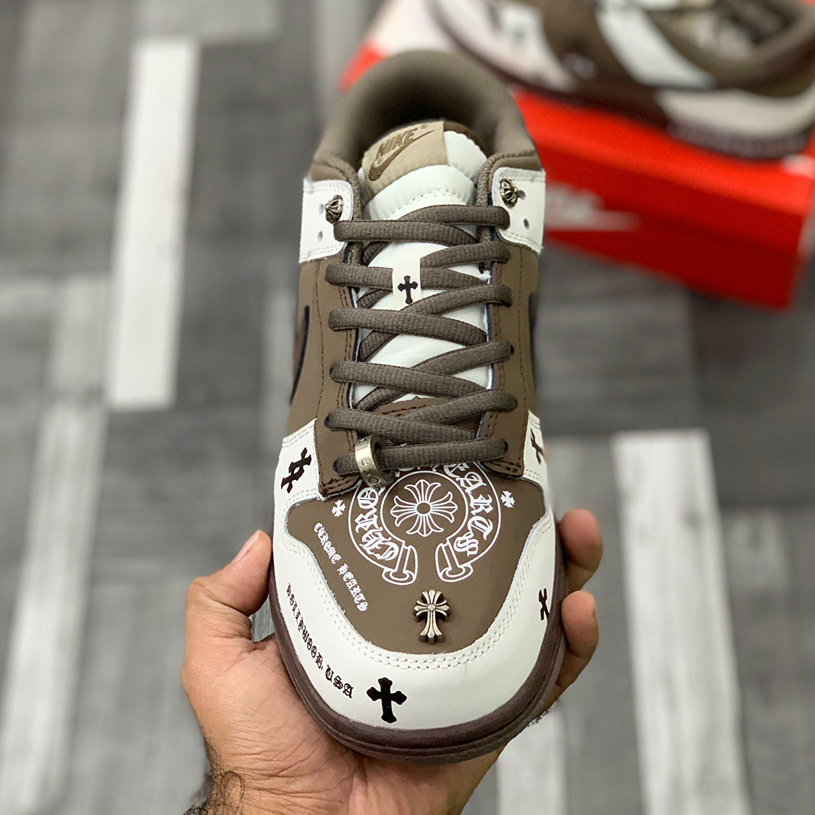 SBB Dunkks Low X Chrome Hearts - ShoesRepublic 