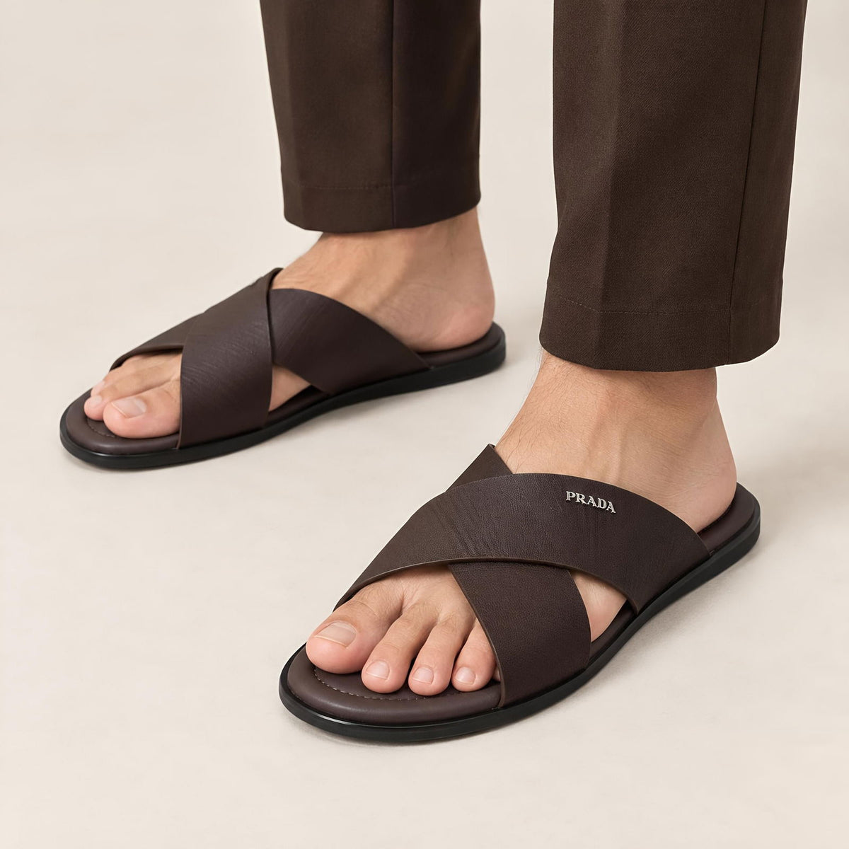 Saffiano Cross (Brown) - ShoesRepublic 
