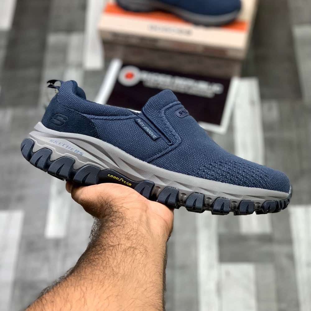 Skecherrs Dlux Trail Goodyear Sole "Navy" - ShoesRepublic 