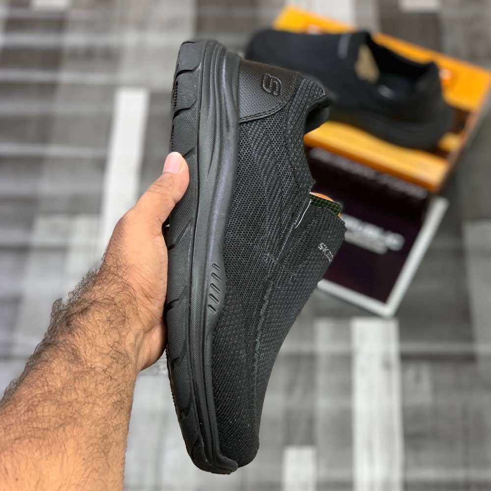 Skecherrs Relaxed Fitt with Air-Cooled "Black" - ShoesRepublic 