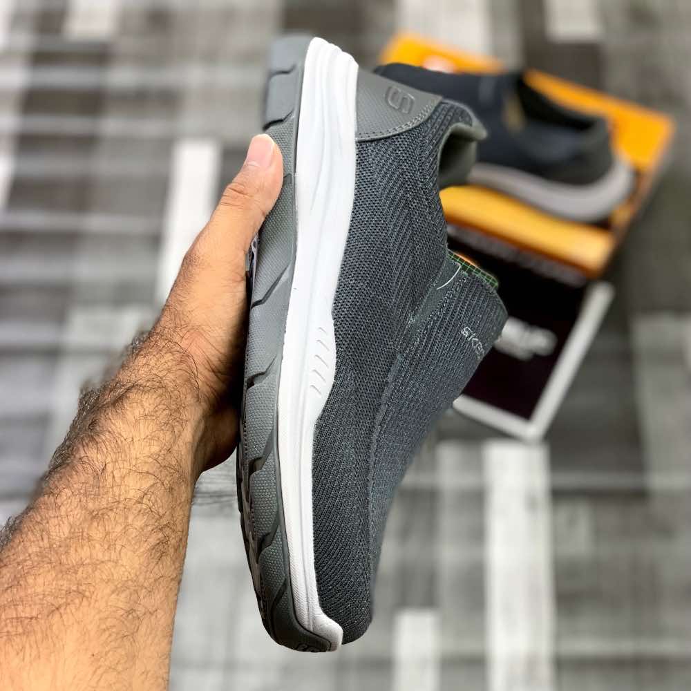 Skecherrs Relaxed Fitt with Air-Cooled "Grey" - ShoesRepublic 