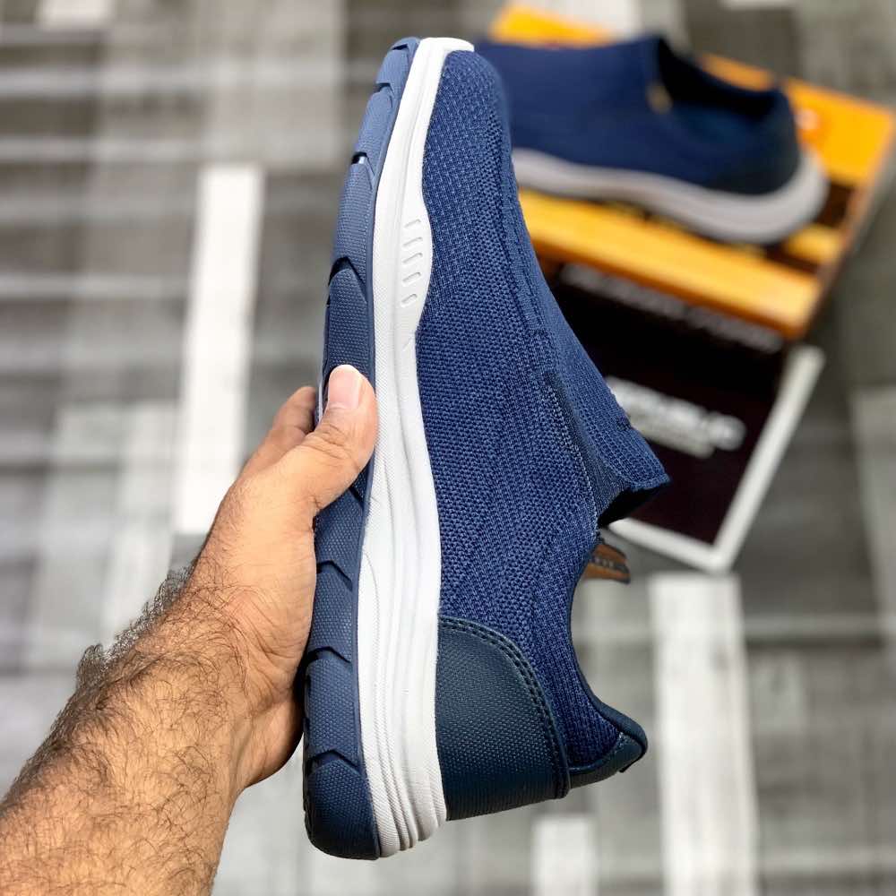 Skecherrs Relaxed Fitt with Air-Cooled "Navy" - ShoesRepublic 